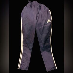 Adidas Kids Dark Blue Joggers with White Stripes